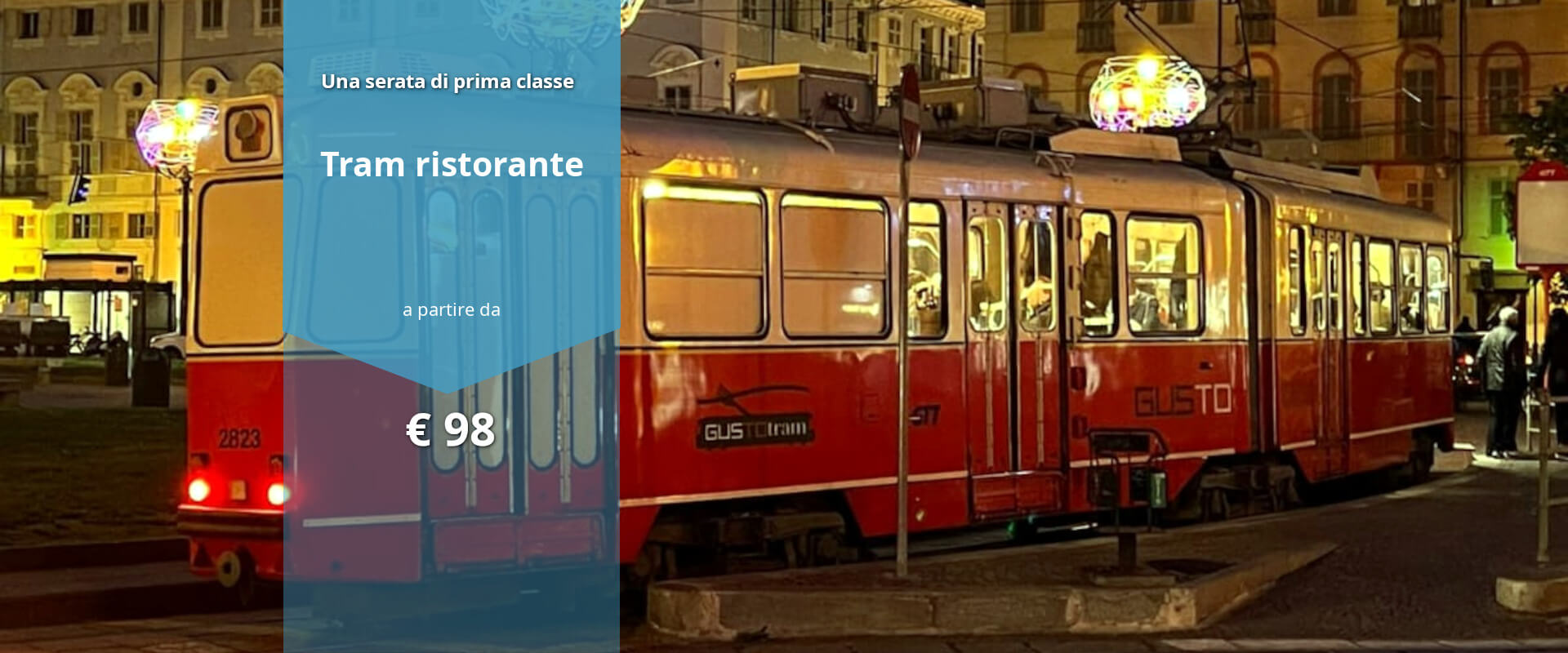 Cena tram Torino cene in movimento